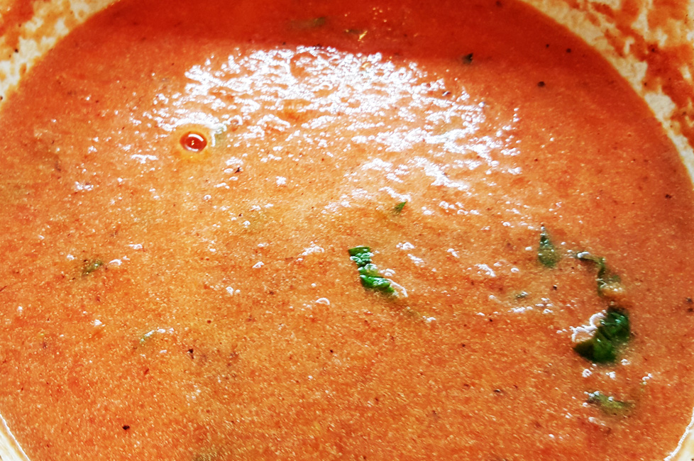 creamy tomato soup done