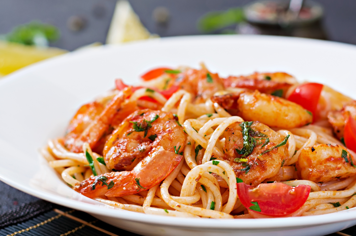 Shrimp Pasta in a Creamy Tomato Sauce for Instant Pot