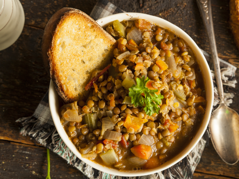 Lentil Spinach Soup