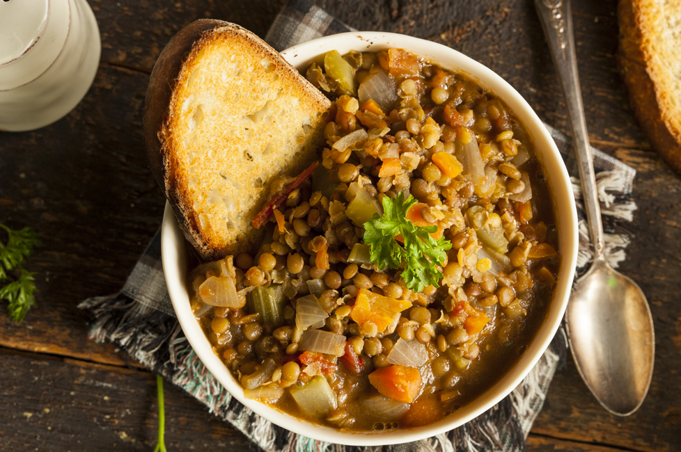 Lentil Soup with Spinach