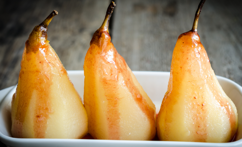 Poached pears